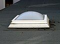 Fixed unit skylight, roof view