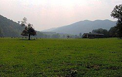 Miller's Cove, with Chilhowee Mountain on right