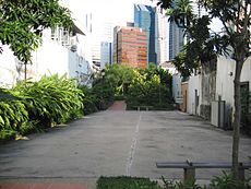 First courtyard encountered on the way up Ann Siang Hill.