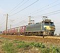 JR Freight EF66 28 in February 2007 in the later livery applied to refurbished locomotives