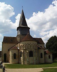 The collegiate church of Saint-Austrégésile, in Saint-Outrille