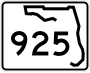 State Road 925 marker