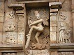 Another depiction of Nataraja, surrounded by Parvati and other deities dancing.[46]