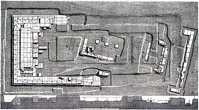 Ionic temple 5th c. BC with earlier 7th-6th c. below