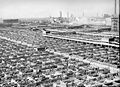 Image 48This 1941 photograph shows the maze of livestock pens and walkways at the Union Stock Yards, Chicago. Image credit: John Vachon, Farm Security Administration (photographer), Darwinek (digital retouching) (from Portal:Illinois/Selected picture)