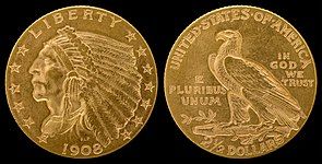 Indian Head Quarter eagle (1908–1929) Bela Pratt