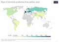 Image 78Share of electricity production from nuclear, 2022 (from Nuclear power)