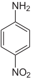 Skeletal formula of p-nitroaniline