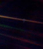 An image of earth from Voyager 1