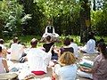 My Satguru, Sirio Carrapa holding a satsang in Sant Bani Ashram (Ribolla)