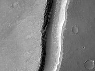 Arnus Vallis layers, as seen by HiRISE.