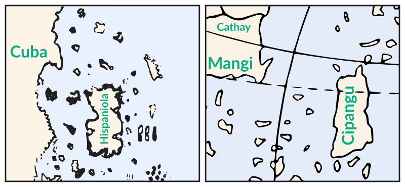 File:CipangoComparisonOfPiriReis1513MapToBehaimGlobe.svg