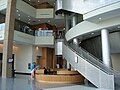 The DeBaun Atrium inside the Babio Building at Stevens Institute of Technology.