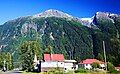 Mt. Rainey from Stewart, BC, Canada. Summit in upper right corner.