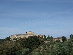 View of the castle of Murlo