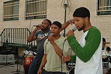 Performing at a school in Ramallah, 2007