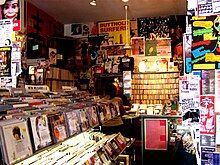 Colour photograph of the outside of a Rough Trade Records store in London.