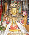 Avalokiteshvara (or Avalokiteśvara, in Tibetan - Chenresig) - statue in the main building.