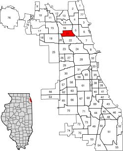 Location within the city of Chicago