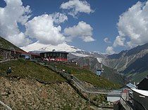 Visitor Cafe and Viewpoint to Mount Elbrus, above the Baksan River valley