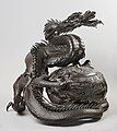 Bronze censer (kōro) with dragon made by Kimura Toun (c. 1800–1870)