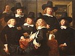 Ferdinand Bol, The six regents and the beadle of the Nieuwezijds Huiszittenhuis in Amsterdam, 1657