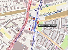 Location map of Nordostbahnhof