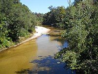 Red Creek, as viewed looking east from MS Highway 15 bridge, 2010.