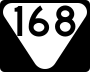 State Route 168 marker