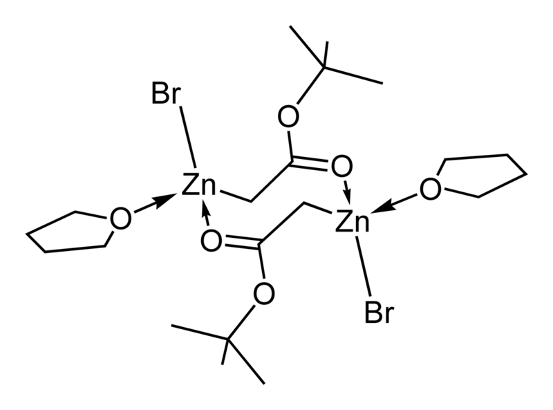 File:Tert-butyl-bromozincacetate-THF-dimer-from-xtal-2D-skeletal-D.png