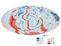 Image 19A map of heat flow from Earth's interior to the surface of Earth's crust, mostly along the oceanic ridges (from Earth)