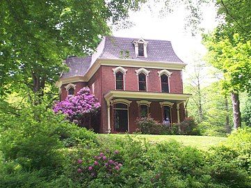 The John Davey House, a listing on the National Register of Historic Places built in 1880.