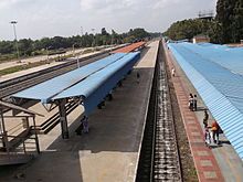 railway line inside a station