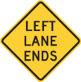 W9-1L Lane lane ends