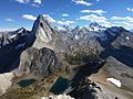 Mt. Birdwood and the Birdwood Lakes, as seen from Smutwood Peak