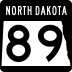 North Dakota Highway 89 marker