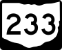 State Route 233 marker