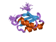 1yjt: Solution structure of the Cu(I) form of the sixth soluble domain A69P mutant of Menkes protein