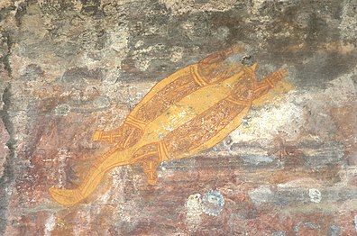 Rock-painting-turtle, Kakadu National Park, Australia