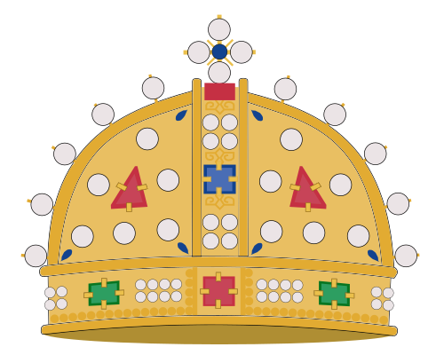 File:Serbian medieval crown.svg