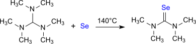 File:Synthese von Tetramethylselenoharnstoff.svg