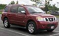 2008 Nissan Armada, with a small side panel to get in to the back seat