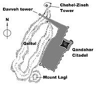 Plan of the citadel. This destroyed fortress is still standing today.