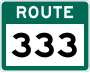 Route 333 marker