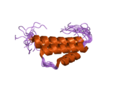 2gut: Solution structure of the trans-activation domain of the human co-activator ARC105