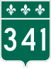 Route 341 marker