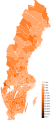 Map results for the Christian Democrats (KD)