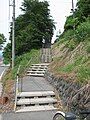 Stairs leading up the platform