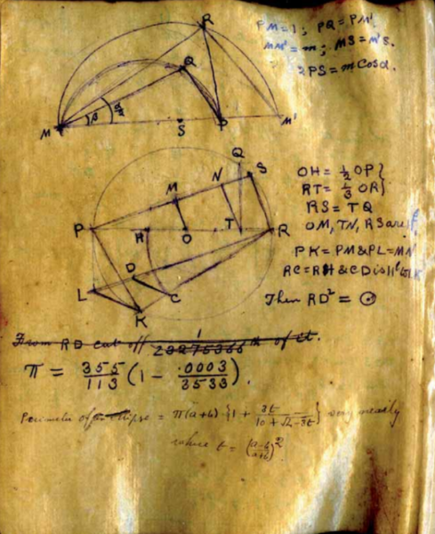 File:Squaring the circle-Ramanujan-1913.png