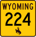 Wyoming Highway 224 marker